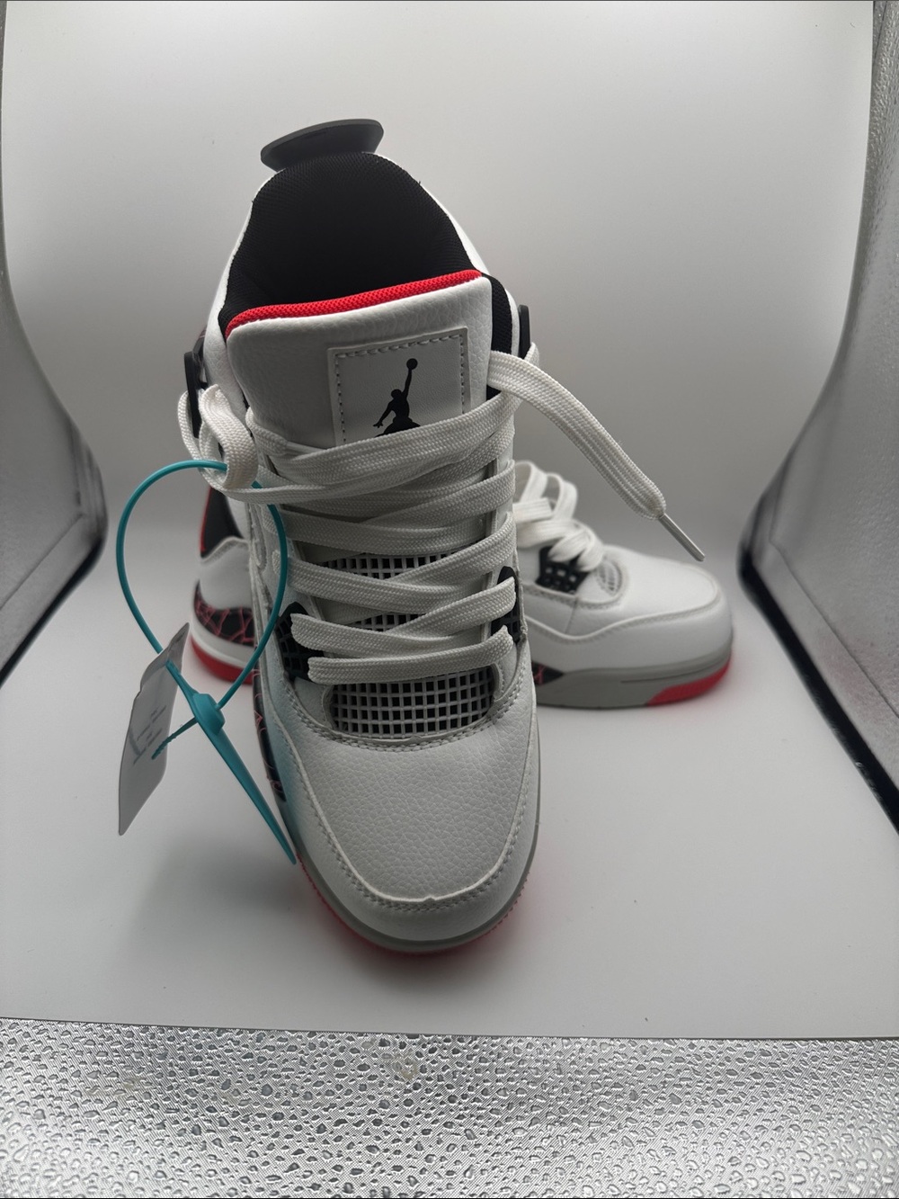 Men’s White and Red Basketball Sneakers - Jumpman Style
